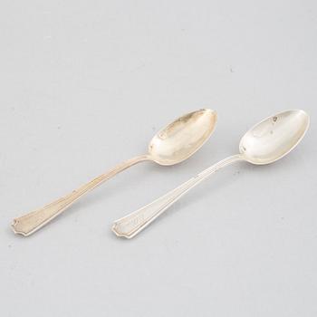 Skedar, 22 st, silver, mestadels Norge och Sverige, 1800-1900-tal.