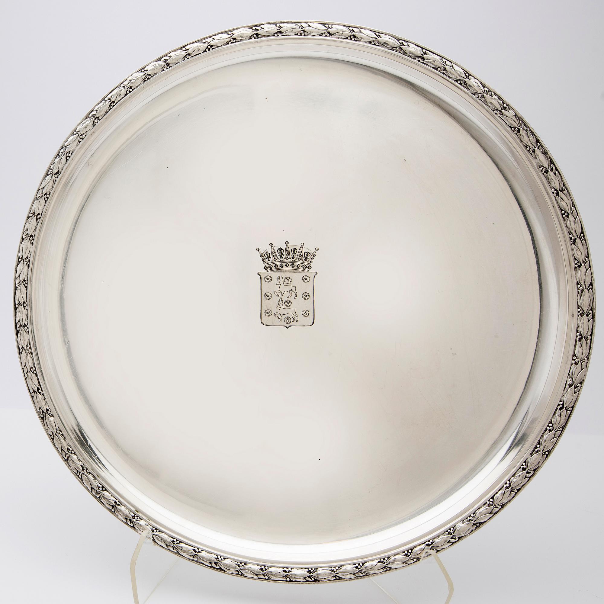 W.A. Bolin, Bricka, silver, 1950, Stockholm.