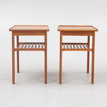 Bedside tables, a pair, AB Emmaboda Möbelfabrik, 1950s/60s.