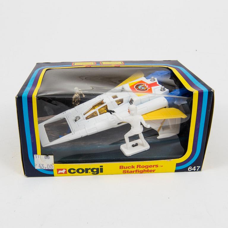 Three Corgi Toys "Buck Rogers Starfighter", England, 1979.