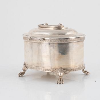 A Swedish Silver Sugarbox, mark of G Möllenborg, Stockholm 1894.