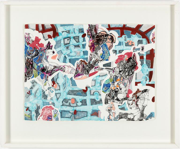 EMA HARRIS-SINTAMARIAN, akrylic and ink on paper, signed and dated 2006.