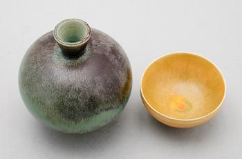 VAS OCH SKÅL, stengods, Berndt Friberg, Gustavsbergs studio. H 5-13.