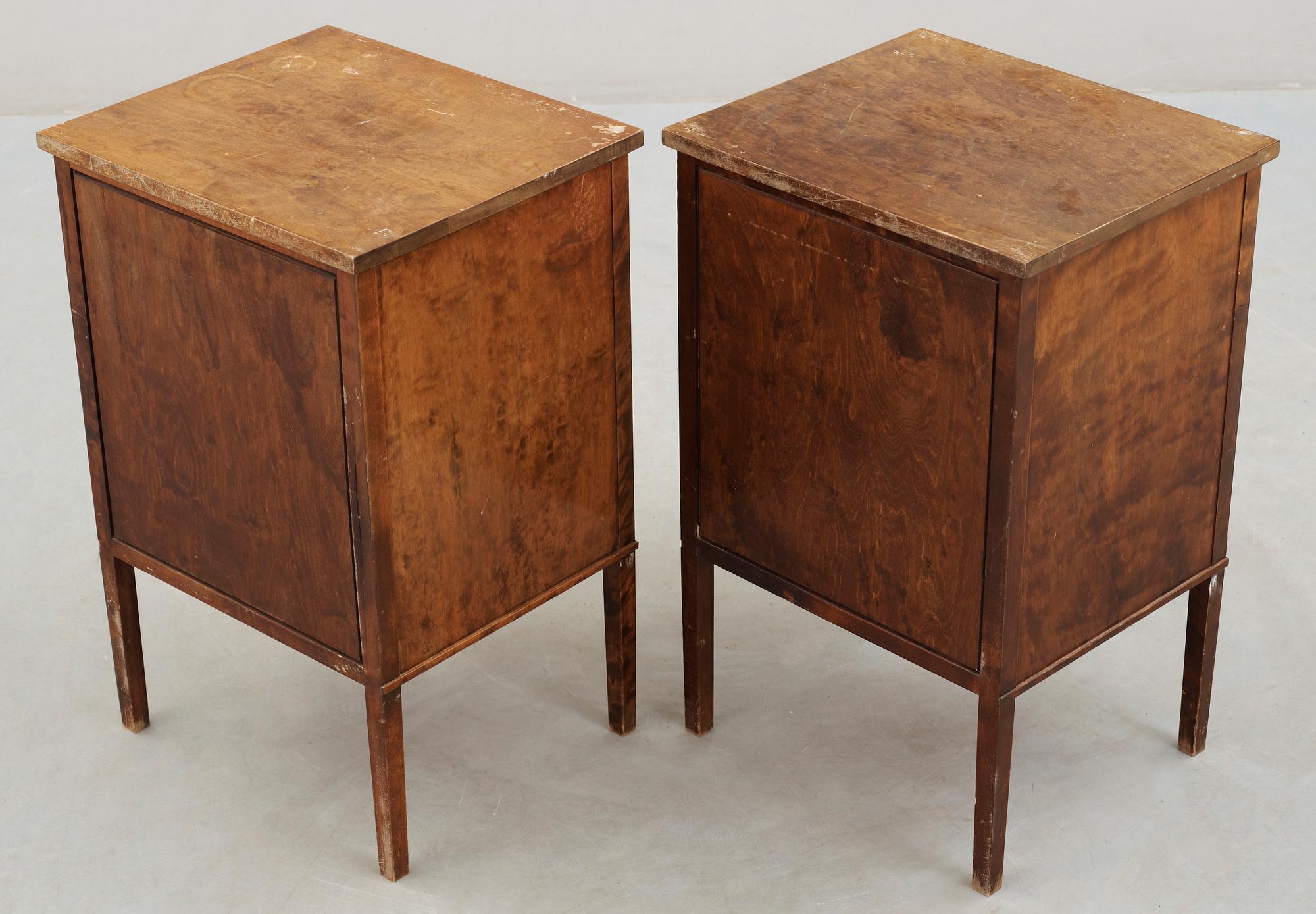 SÄNGBORD, ett par, art déco, 1920/30-tal.