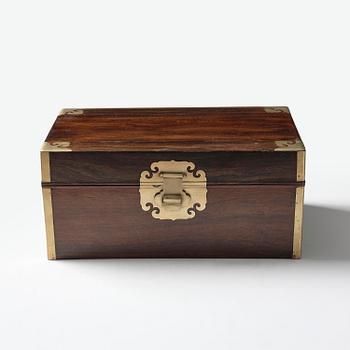 A Zitan document box, Qing dynasty, 17/18th century.