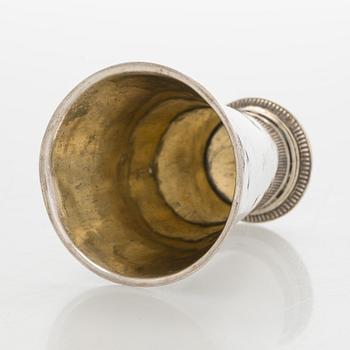 A mid-18th-century silver beaker, maker's mark of Johan Andersson Starin, Stockholm 1746.