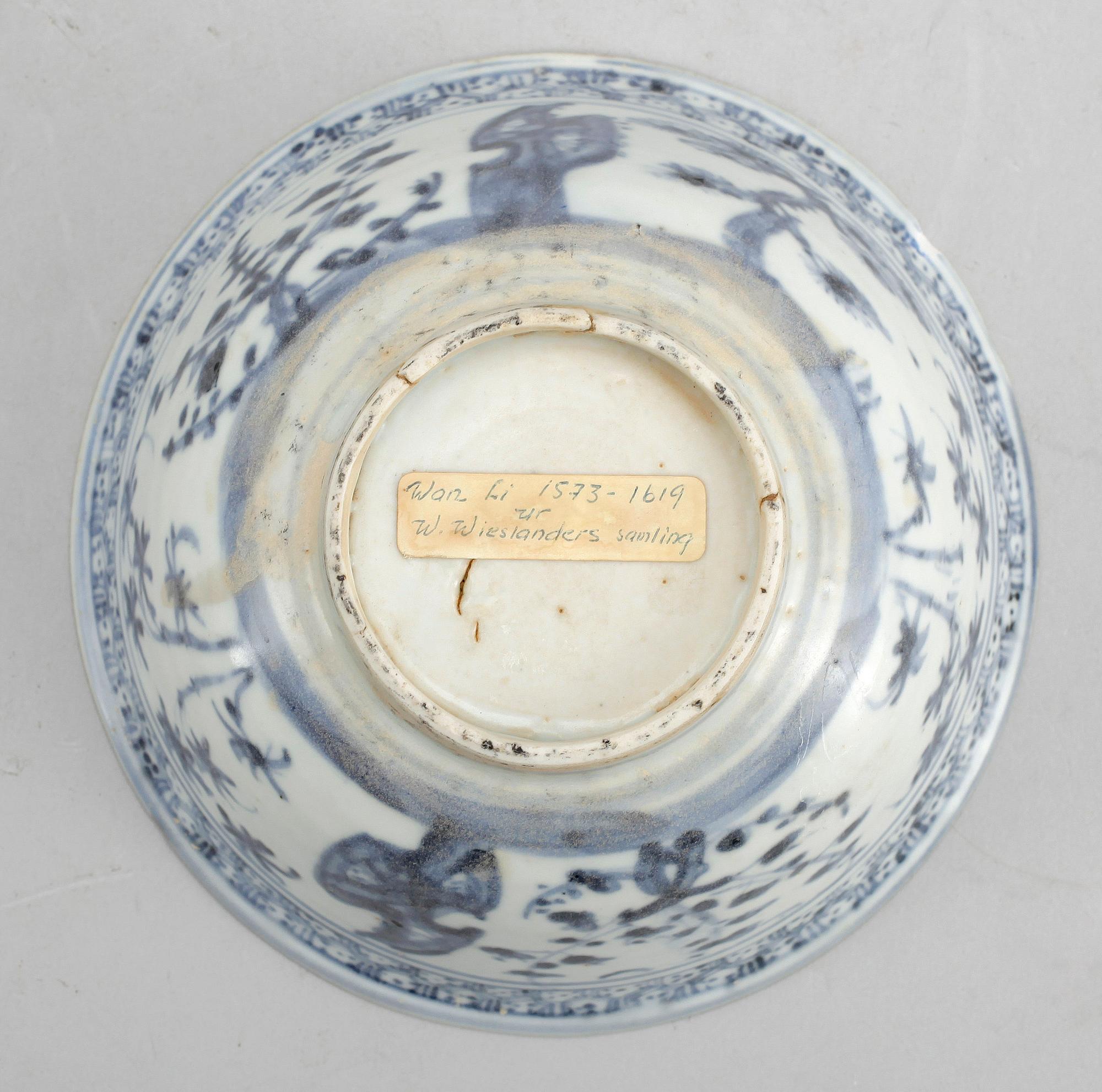 SKÅL, porslin, Kina, Ming dynastin, Wanli (1572-1620).