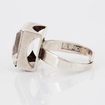 BENGT ERIK HALLBERG, Ring sterlingsilver with rock crystal.