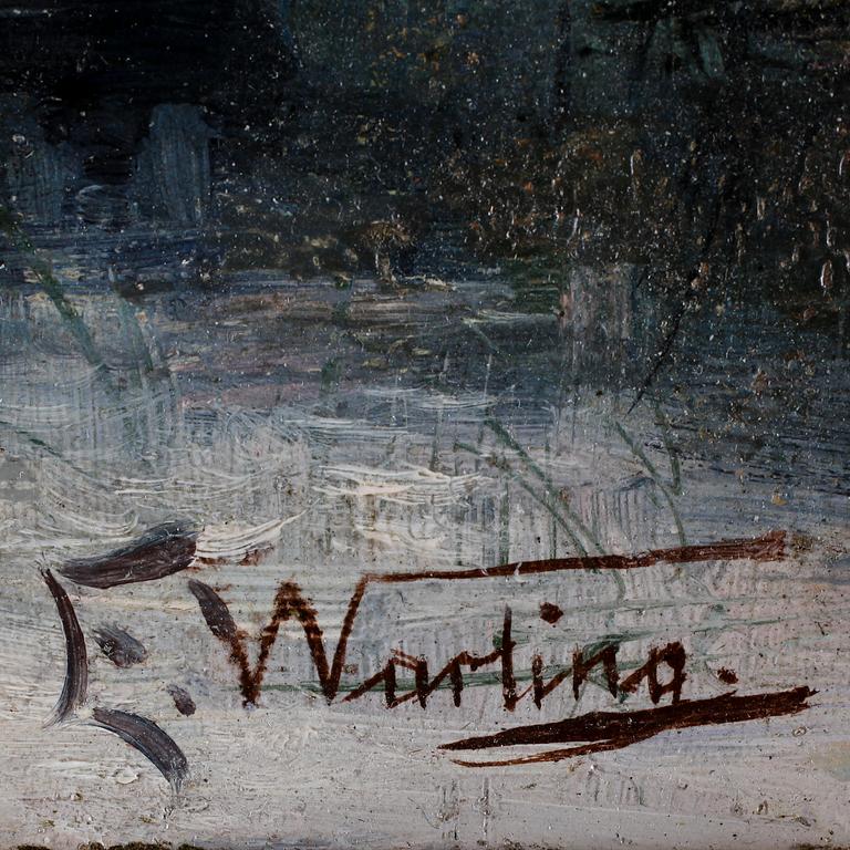 ELISABETH WARLING, olja på duk. Sign.