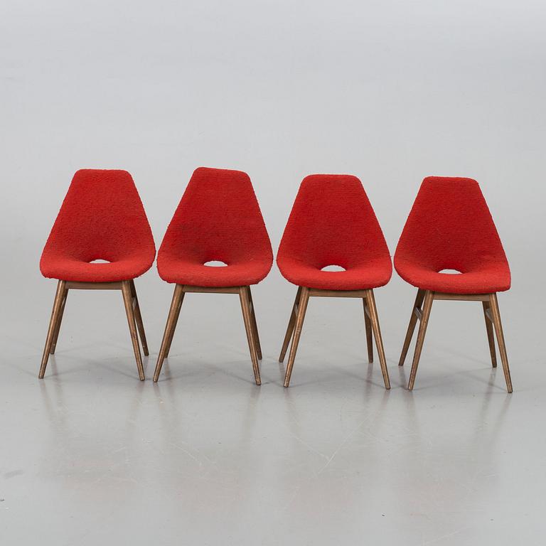 A SET OF 4 CHAIRS MID 20TH CENTURY.