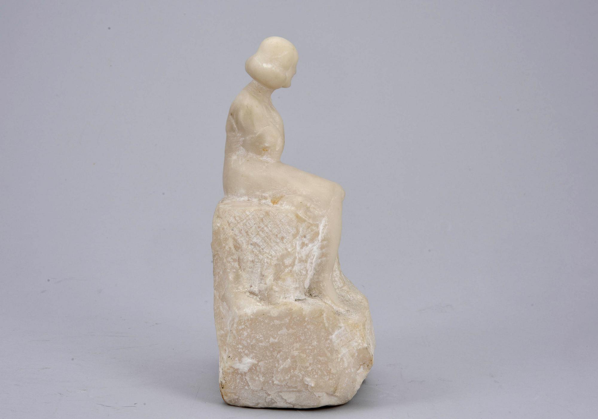 GUSTAF NYHOLM, skulptur, marmor, signerad och daterad 1917.