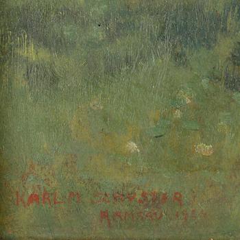 KARL MARIA SCHUSTER, olja på pappannå, 1924.