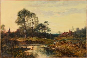 BENJAMIN WILLIAMS LEADER, olja på duk, signerad.