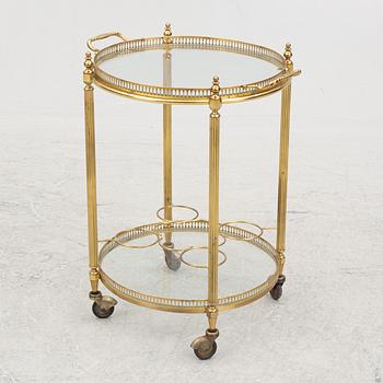 A serving trolley, late 20th Century.