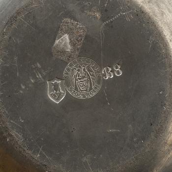 a pewter plate by Firma Svenskt Tenn Stockholm, 1928.