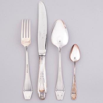 A 36-piece set of silver cutlery, Suomi series, Kultateollisuus oy, Turku, Finland 1988-2001.