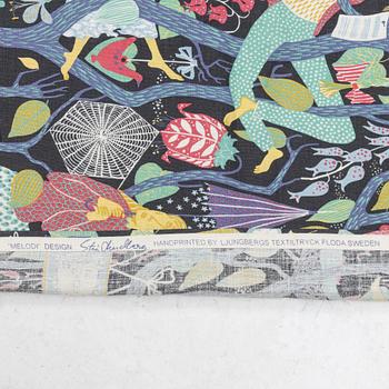 Stig Lindberg, a pair of curtains in the pattern "Melodi", Ljungbergs Textiltryck, Floda, Sweden.