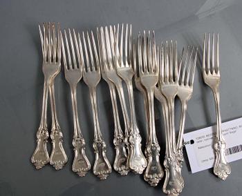 BESTICKSUPPSÄTTNING, 86 delar, nysilver, "Olga" samt "Saga".