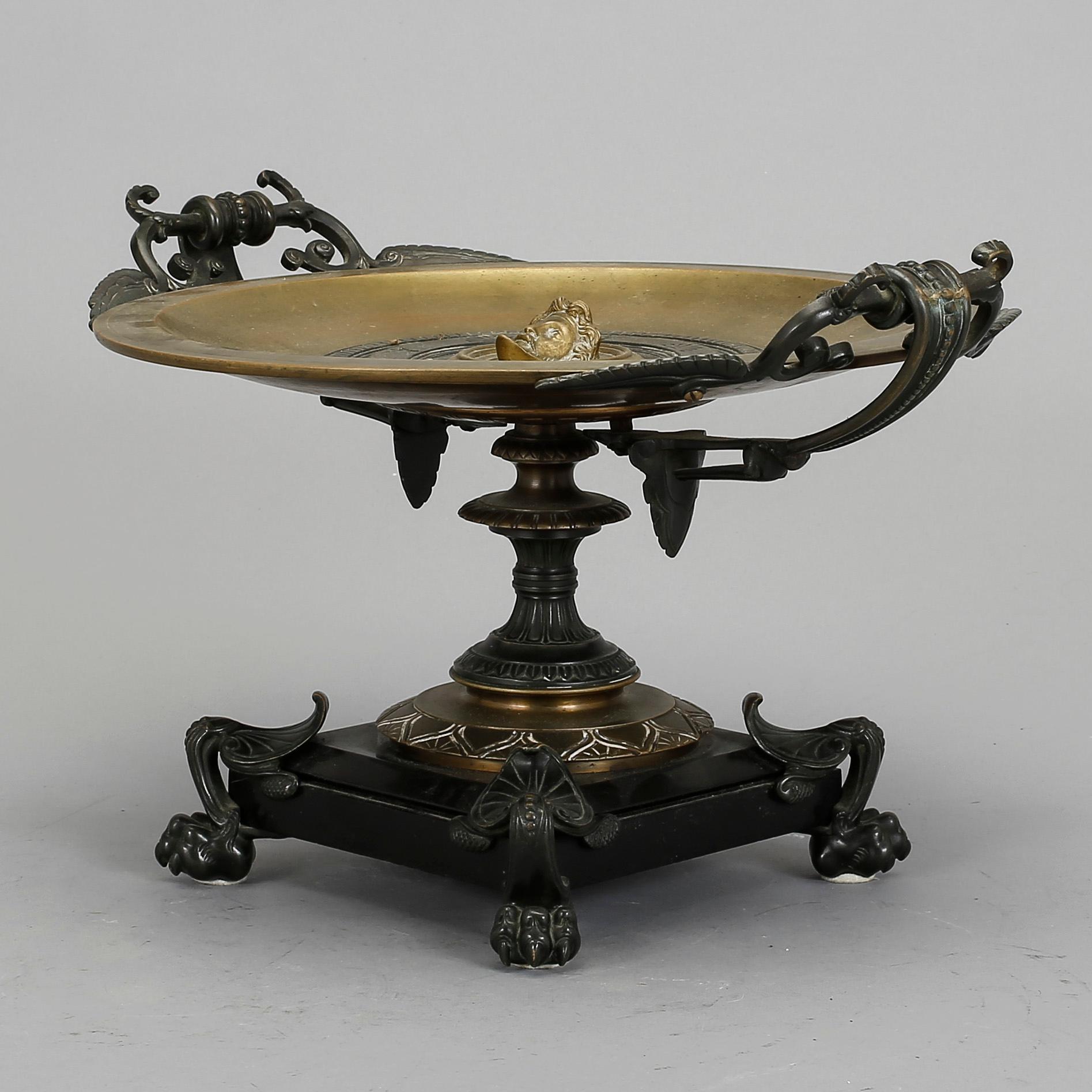 TAZZA, brons och onyx. Empirestil, 1800-talets slut.