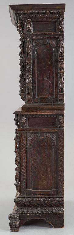 A Renaissance-style cupboard, 1800's, with older parts.