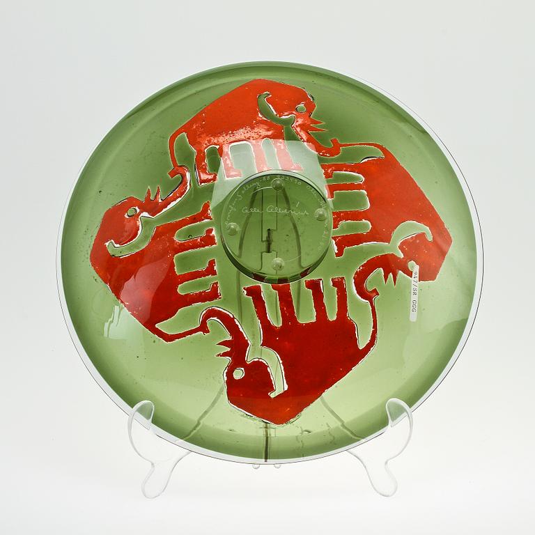 SKÅL, glas, "Elefanter"/"Elefants", Olle Alberius, Orrefors Gallery, 1988.