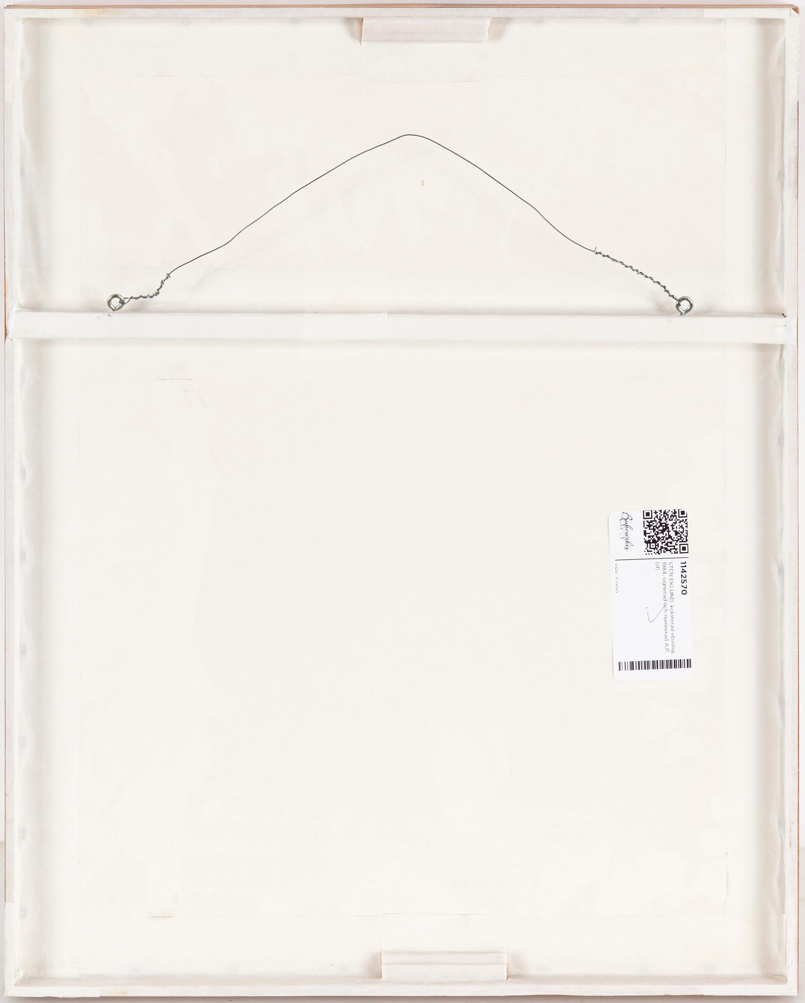 STEN EKLUND, handkolorerad etsning, 1984, signerad och numrerad A.P.