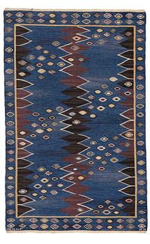 217. Barbro Nilsson, A CARPET, "Snäckorna", flat weave, ca 222 x 140,5-142,5 cm, signed AB MMF BN.