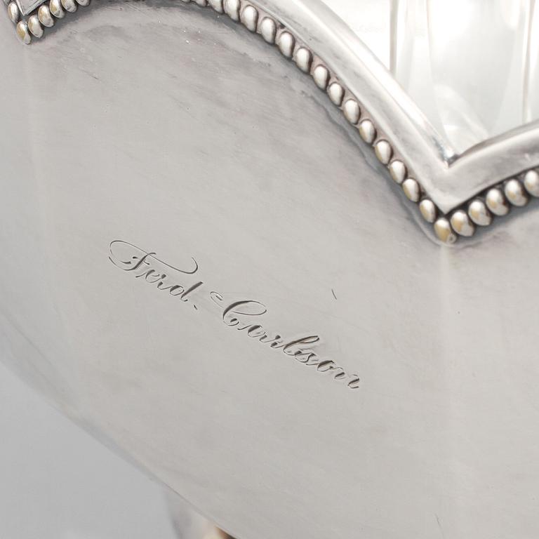 JARDINJÄR, nysilver och glas, 1900-talets första kvartal.