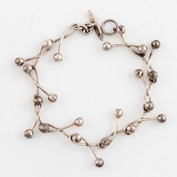 Niels Erik From. Collier samt armband, silver.