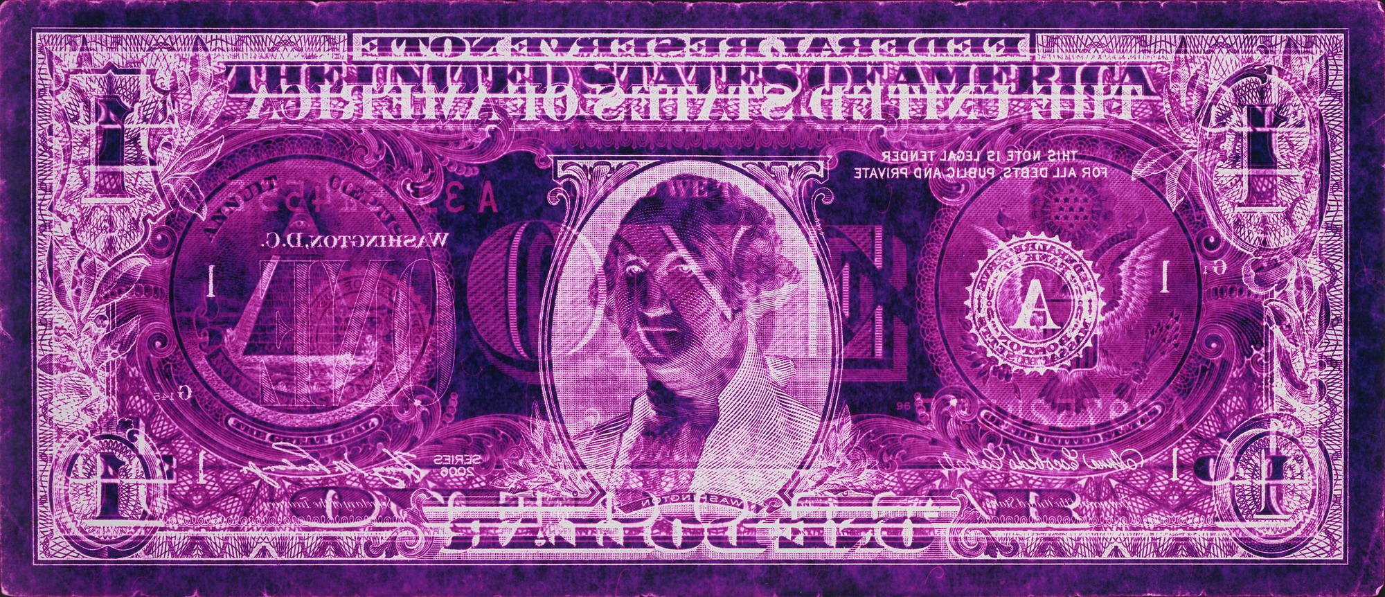 David LaChapelle, "Negative Currency: One Dollar Bill Used as Negative, New York 1990 - 2008".