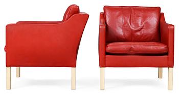 A pair of Borge Mogensen armchairs, Frederica Stolefabrik, Denmark.