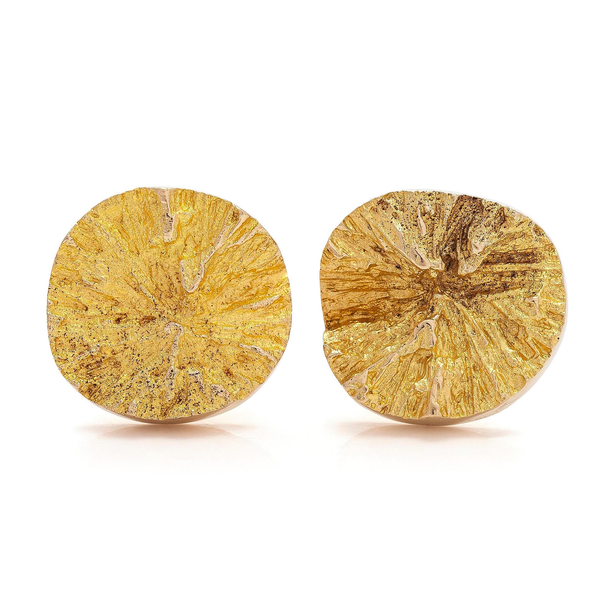 Björn Weckström, a pair of 14K gold cufflinks, 'Devil's Wheel*, Lapponia 1969.