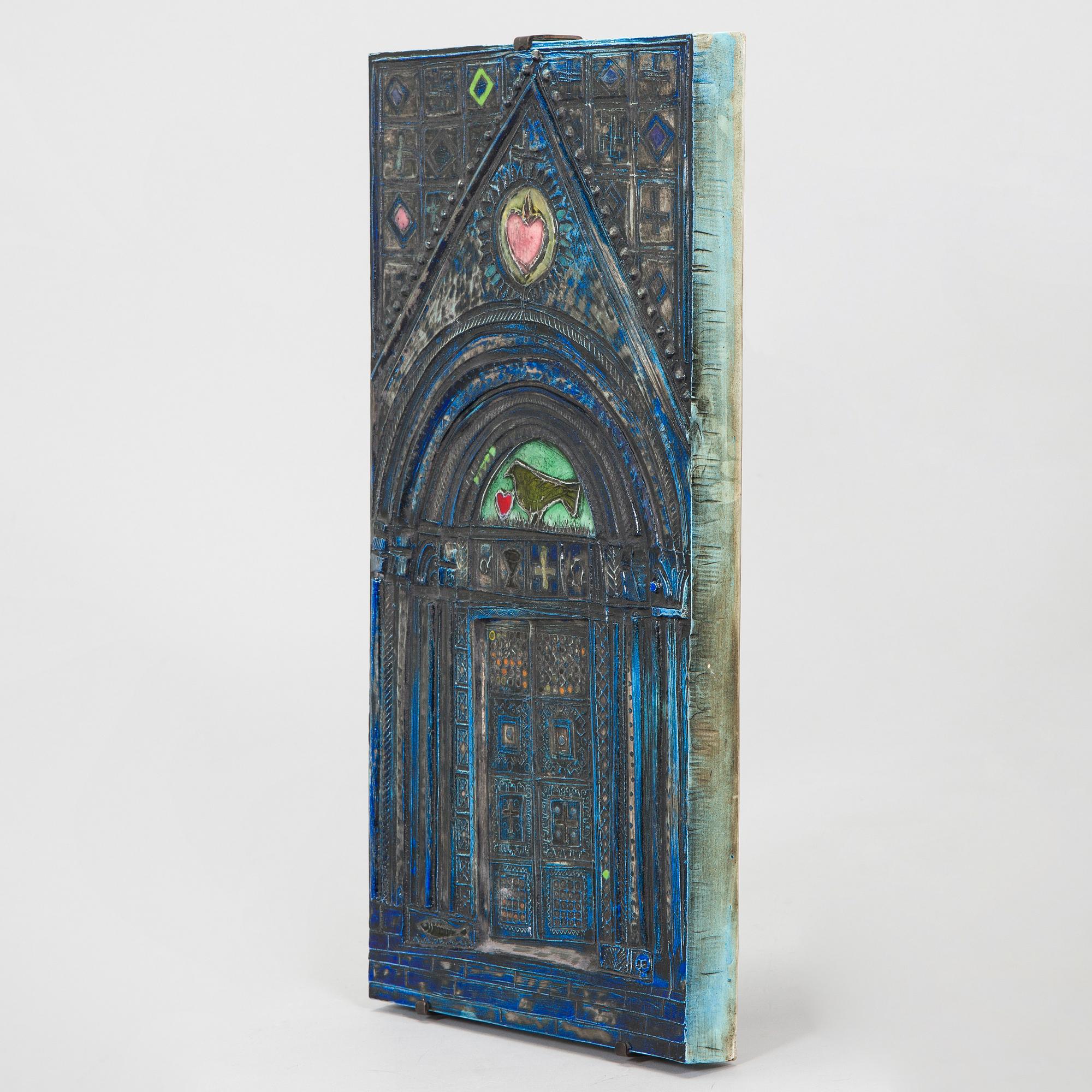 Rut Bryk, seinäreliefi, signeerattu a tergo BRYK.