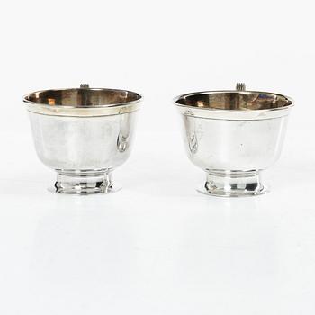 Six Swedish silver cups, mark of Arkala Johanna Gottschalk, Stockholm, 1960s.