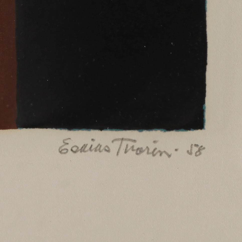 ESAIAS THORÉN, färglitografi, signerad och daterad-58, numrerad 6/75.