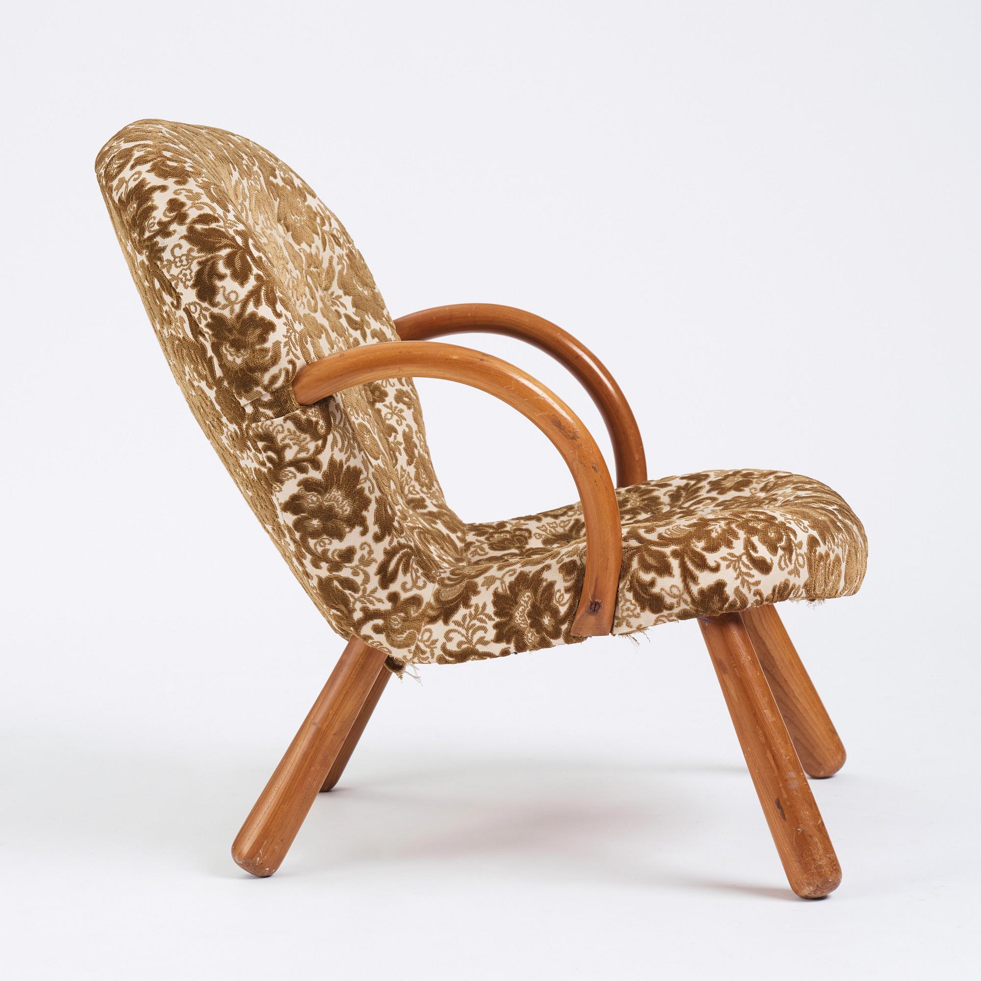 Swedish Modern, "Clam chair",  möjligen  Erik Eks Snickerifabrik, sannolikt 1950-tal.