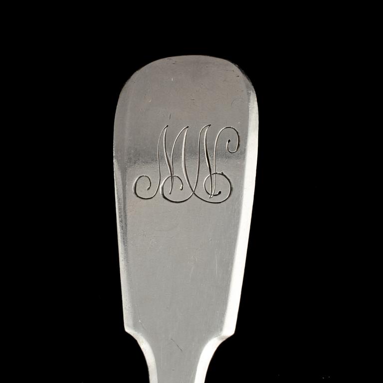 MATGAFFLAR,  12 st, silver, Mathias Kilpeläinen,  St Petersburg, Ryssland, 1879. Vikt 840 g.