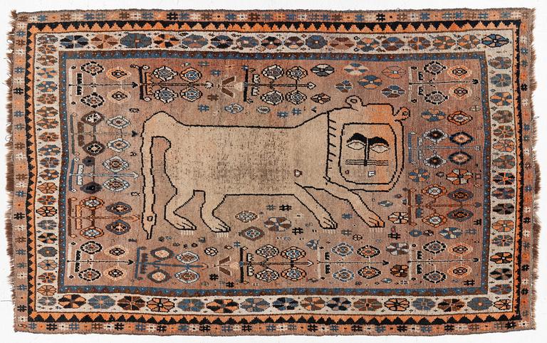 Carpet, Qashqai, lion, second half of the 19th century.