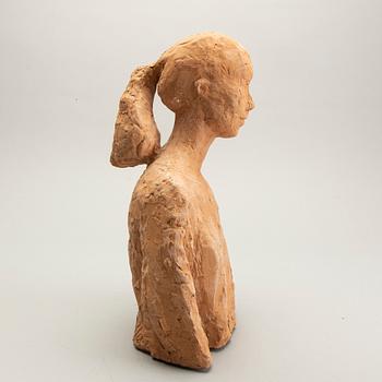 Wive Larsson, sculpture, signed, terracotta.