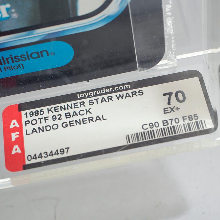 STAR WARS, Lando Calrissian General POTF 92 back, AFA70 EX+, Kenner 1985.