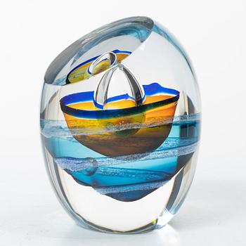Göran Wärff, Unique sculpture, glass, Kosta Boda.