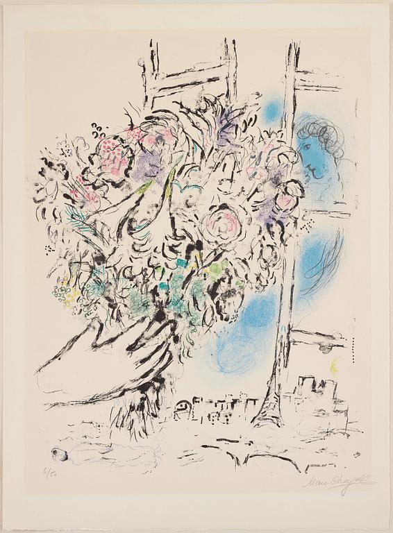 MARC CHAGALL, färglitografi, 1964, signerad med blyerts och numrerad 6/50.