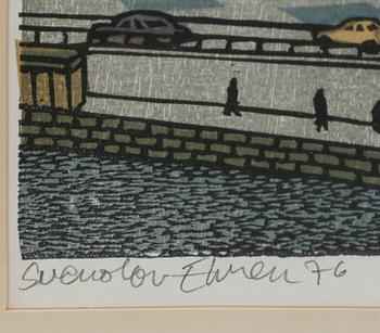 SVENOLOV EHRÉN, färglitografi, signerad, numrerad 344/360 och daterad -76.