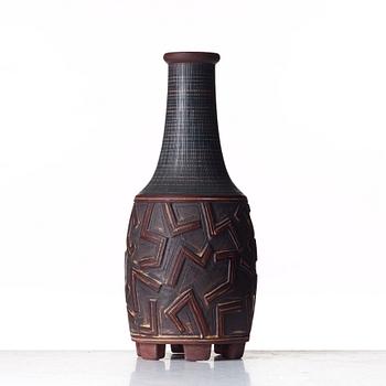 Wilhelm Kåge, a Farsta stoneware vase, Gustavsberg studio, Sweden 1955.