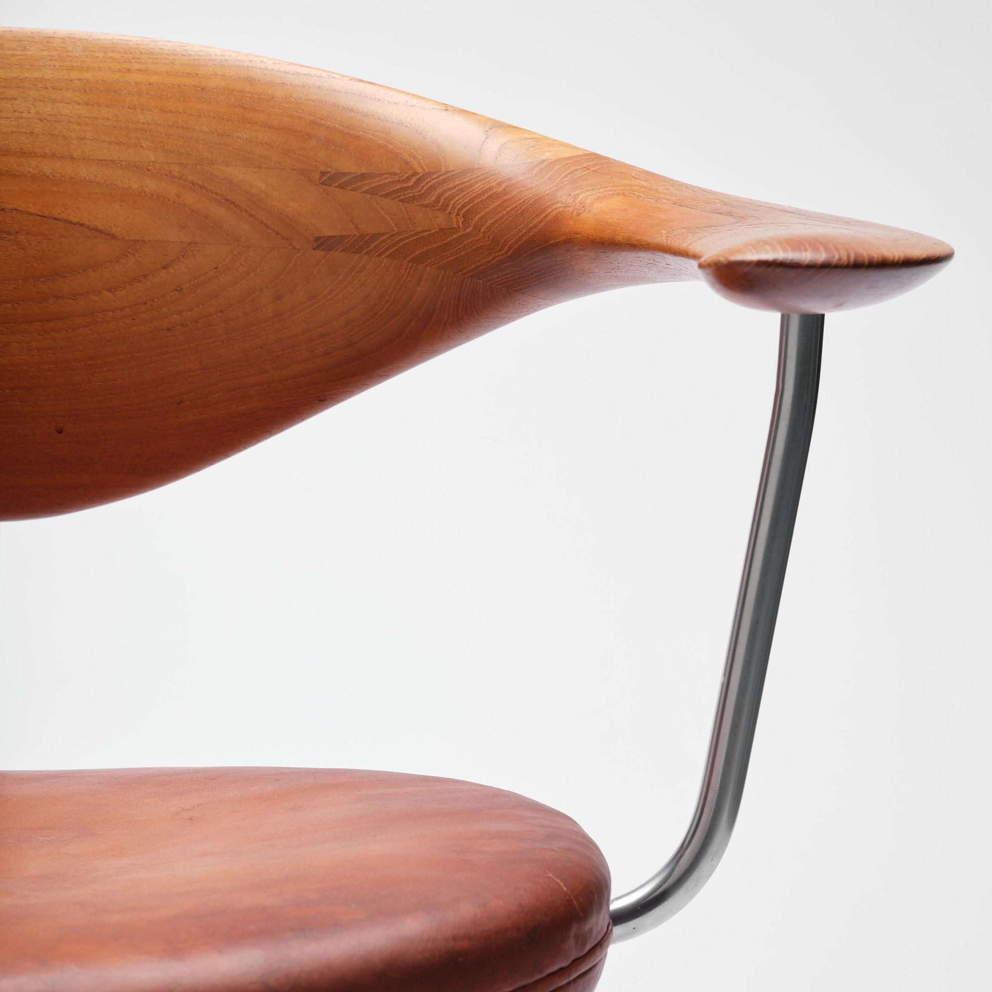 Hans J. Wegner, skrivbordsstol, "Swivel Chair" modell "JH502", Johannes Hansen, Danmark, 1950-60-tal.