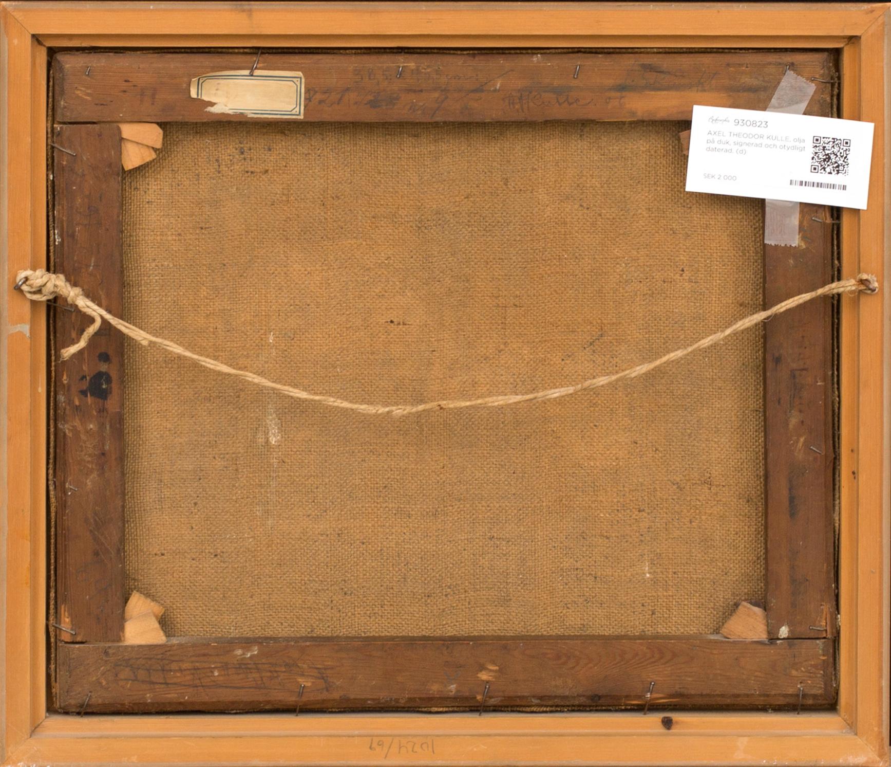 AXEL THEODOR KULLE, a signed and dated oilpainting on canvas.