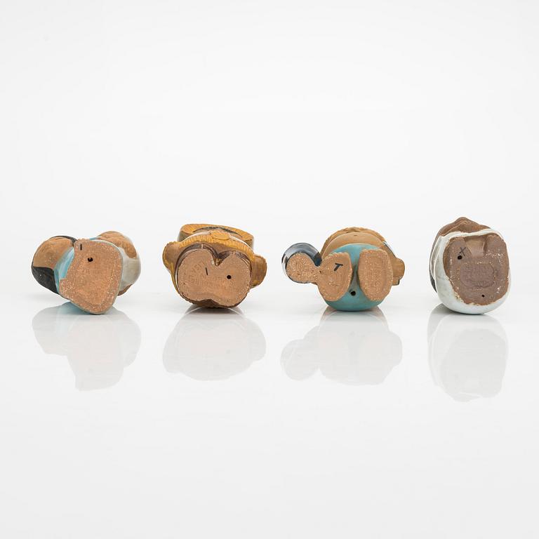 Lisa Larson, "Världens barn", four stoneware figurines for Gustavsberg.