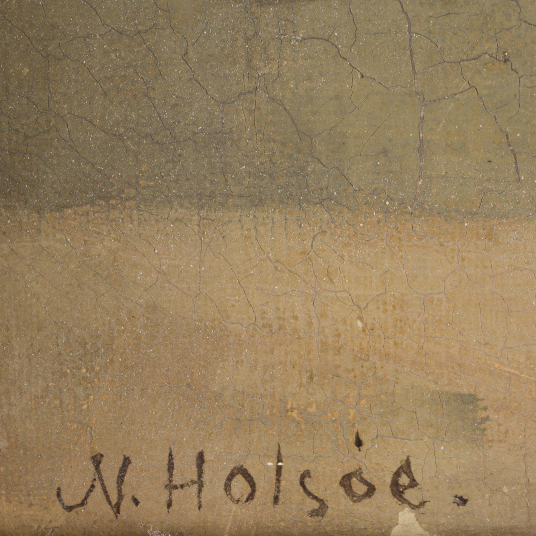 NIELS HOLSÖE, olja på duk. Sign.