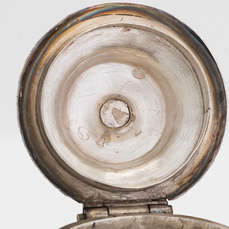 A French silver chocolate pot, Paris 1798-1809. Maker's mark LJMR.