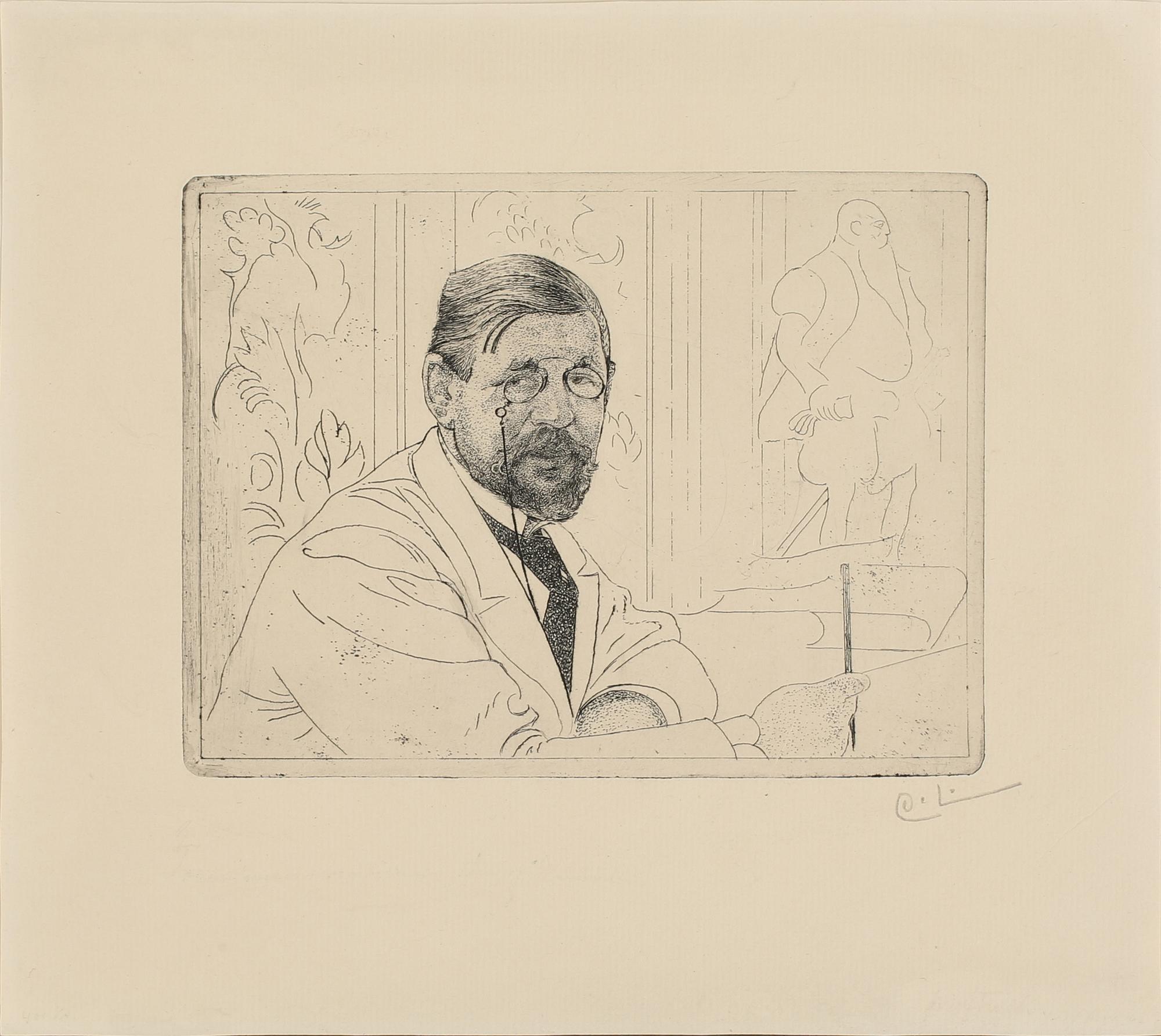 CARL LARSSON, etsning, signerad.